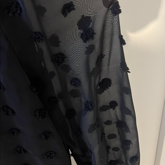 Chic Black Sheer Midi Dress - Picture 3 of 3